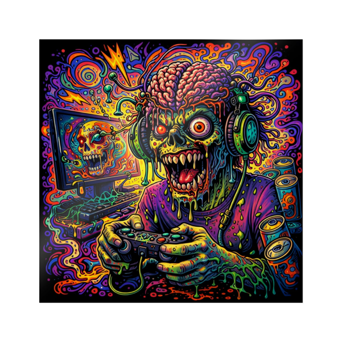 Unhinged Brainrott Sticker