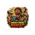 Energy Drink Maniac Sticker — Outdoor Transparent Square Sticker